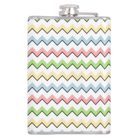 Pastel Chevron-Drop Shadow by Shirley Taylor フラスク (裏面)