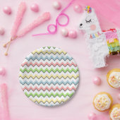 Pastel Chevron-Drop Shadow by Shirley Taylor ペーパープレート (パーティー)