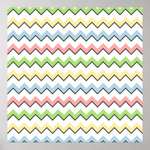 Pastel Chevron-Drop Shadow by Shirley Taylor ポスター