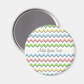 Pastel Chevron-Drop Shadow by Shirley Taylor マグネット (正面/裏面)
