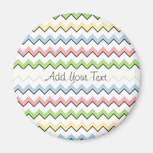 Pastel Chevron-Drop Shadow by Shirley Taylor マグネット (正面)