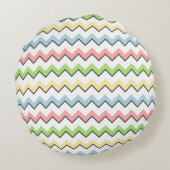 Pastel Chevron-Drop Shadow by Shirley Taylor ラウンドクッション (裏面)
