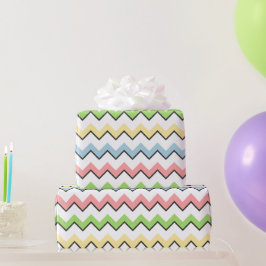 Pastel Chevron-Drop Shadow by Shirley Taylor ラッピングペーパー