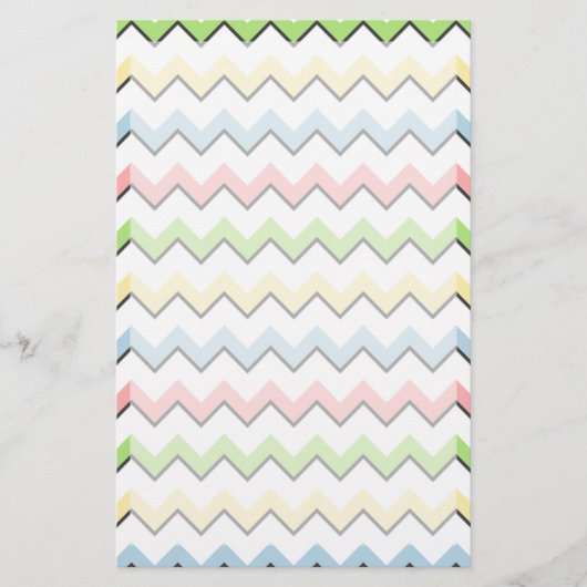 Pastel Chevron-Drop Shadow by Shirley Taylor 便箋 (正面)