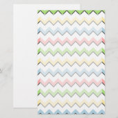 Pastel Chevron-Drop Shadow by Shirley Taylor 便箋 (正面/裏面)