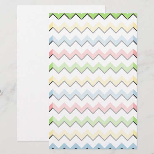 Pastel Chevron-Drop Shadow by Shirley Taylor 便箋 (正面/裏面)