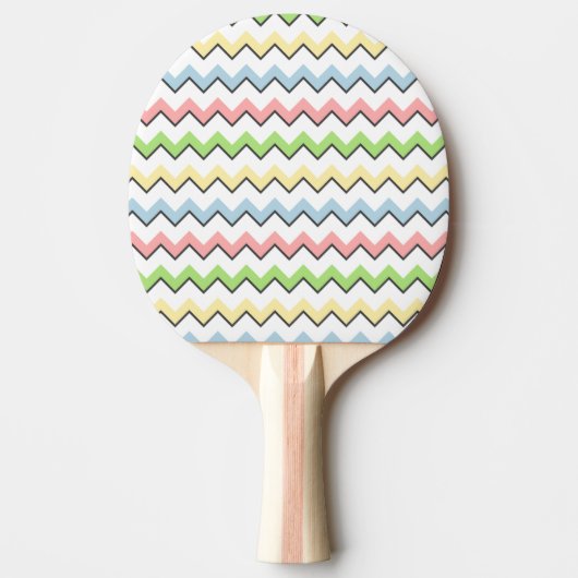 Pastel Chevron-Drop Shadow by Shirley Taylor 卓球ラケット (正面)