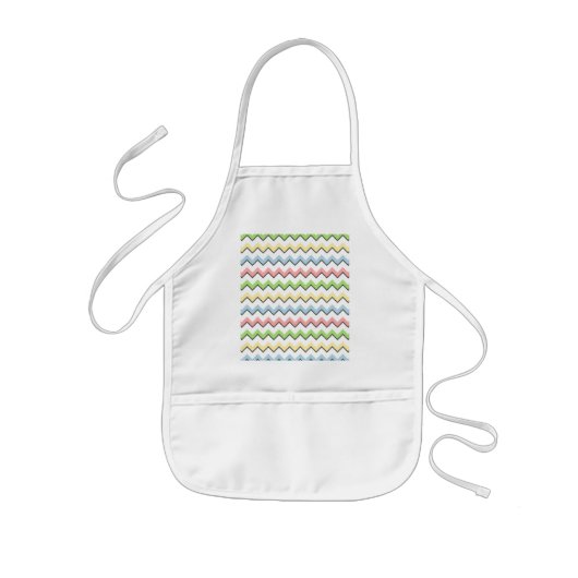 Pastel Chevron-Drop Shadow by Shirley Taylor 子供用エプロン (正面)