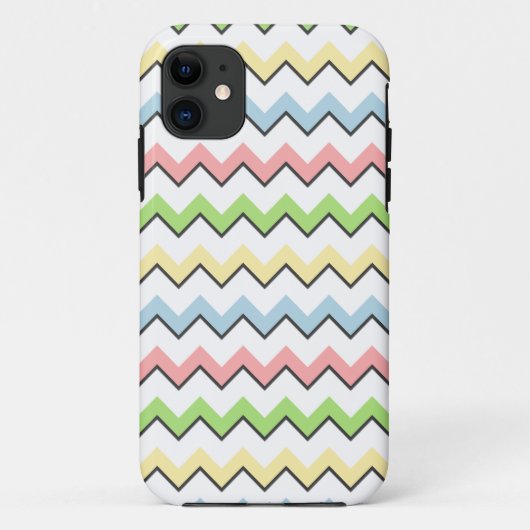 Pastel Chevron-Drop Shadow by Shirley Taylor Case-Mate iPhoneケース (裏面)