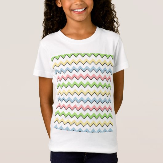 Pastel Chevron-Drop Shadow by Shirley Taylor Tシャツ (正面)