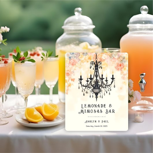 Pastel Chic Elegant Floral Vintage Chandelier フォトプラーク