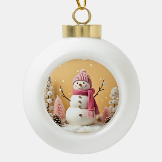 Pastel Christmas - Ceramic Ball Ornament セラミックボールオーナメント (正面)
