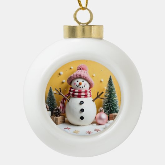 Pastel Christmas - Ceramic Ornament セラミックボールオーナメント (正面)