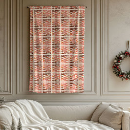 Pastel Christmas Groovy Retro Smile Emoticon Gift フリースブランケット