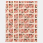 Pastel Christmas Groovy Retro Smile Emoticon Gift フリースブランケット (正面)