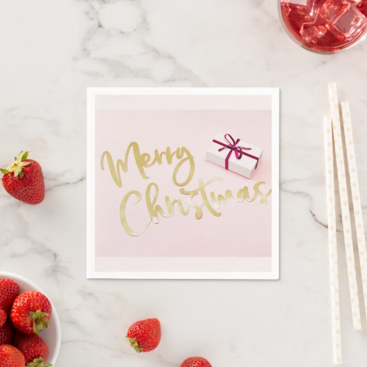 Pastel Christmas Napkins – Cocktail Napkin Set スタンダードカクテルナプキン (インサイチュ)