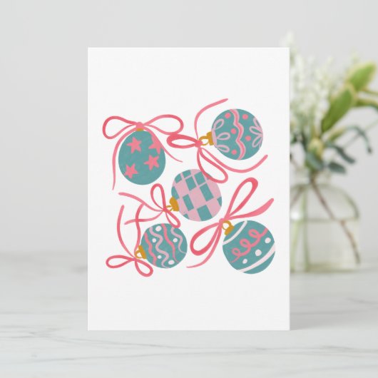 Pastel Christmas Party Invitation 招待状 (スタンド正面)