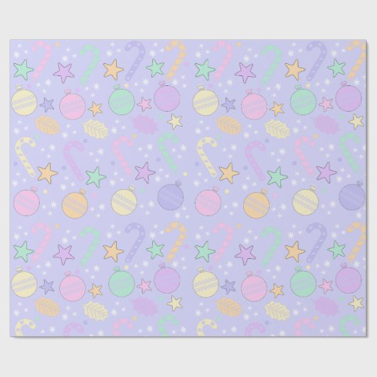 Pastel Christmas Pattern ラッピングペーパー (フラット)