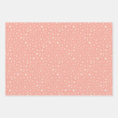 Pastel Christmas Snowmen Stars Plaid ラッピングペーパーシート (正面3)