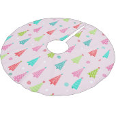 Pastel Christmas Tree Skirt ブラッシュドポリエステルツリースカート (アングル)