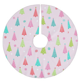 Pastel Christmas Tree Skirt ブラッシュドポリエステルツリースカート