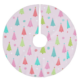 Pastel Christmas Tree Skirt ブラッシュドポリエステルツリースカート