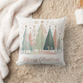 Pastel Christmas Trees クッション (ブランケット)