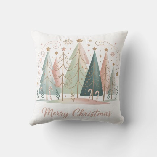 Pastel Christmas Trees クッション (裏面)
