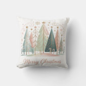 Pastel Christmas Trees クッション (正面)