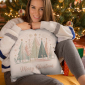 Pastel Christmas Trees クッション