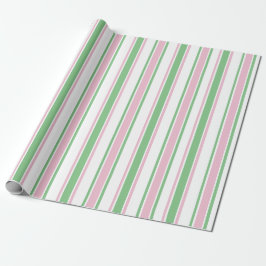 Pastel Christmas Wrapping Paper | Pink & Green ラッピングペーパー