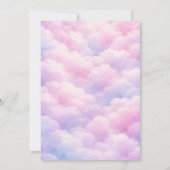 Pastel Cloud Unicorn Dreamscape Girl 10th Birthday 招待状 (裏面)