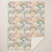 Pastel Clouds Blanket Sherpa Hug for Little Stars シェルパブランケット (正面)