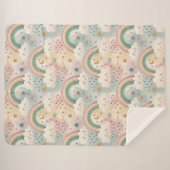 Pastel Clouds Blanket Sherpa Hug for Little Stars シェルパブランケット (正面(横))