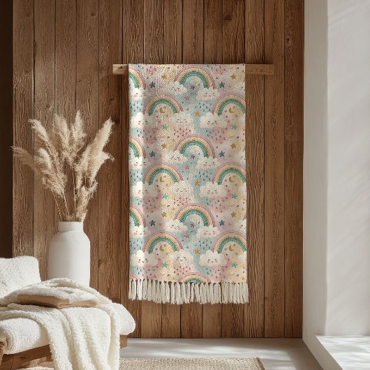 Pastel Clouds Blanket Sherpa Hug for Little Stars シェルパブランケット