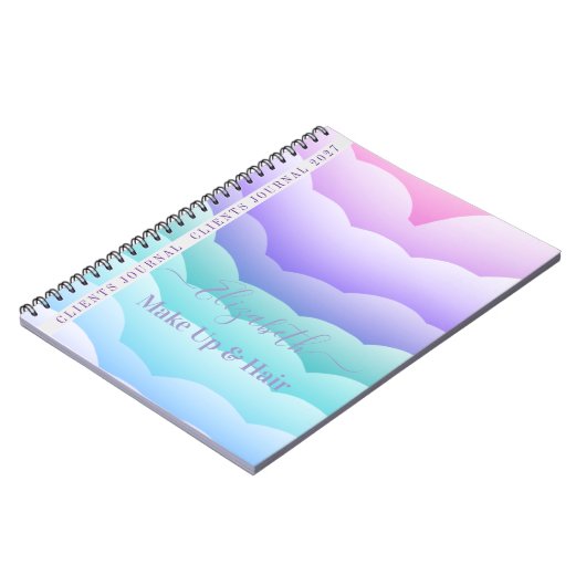 Pastel Clouds Client Journal ノートブック (左側)
