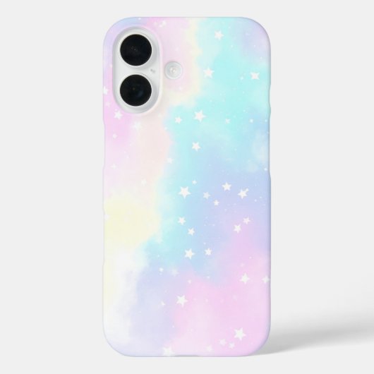 Pastel Cloudy Sky with Stars Dreamy Design Case-Mate iPhoneケース (裏面)