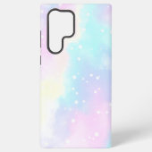 Pastel Cloudy Sky with Stars Dreamy Design Samsung Galaxyケース (裏面)