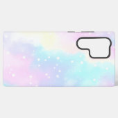 Pastel Cloudy Sky with Stars Dreamy Design Samsung Galaxyケース (裏面横)