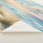 Pastel Coastal Dunes Watercolor シェルパブランケット (3/4)