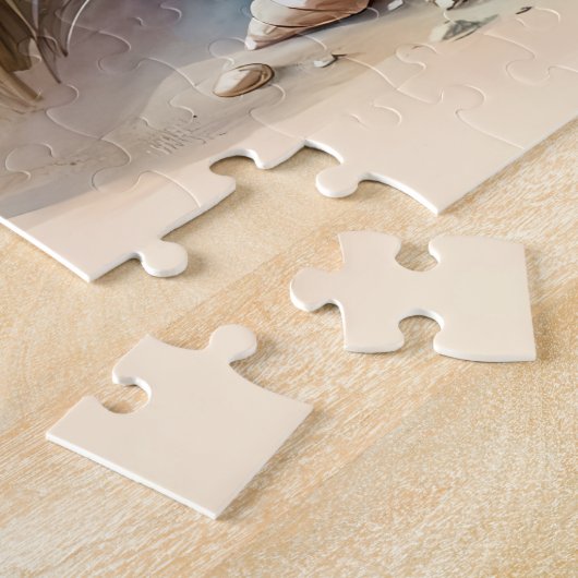 Pastel Coastal Dunes Watercolor ジグソーパズル (側面)