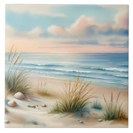 Pastel Coastal Dunes Watercolor タイル