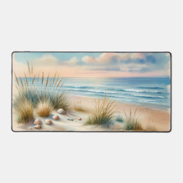 Pastel Coastal Dunes Watercolor デスクマット