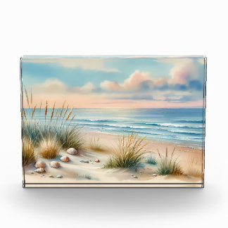 Pastel Coastal Dunes Watercolor フォトブロック