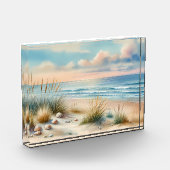 Pastel Coastal Dunes Watercolor フォトブロック (左)
