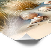 Pastel Coastal Dunes Watercolor フォトプリント (角)