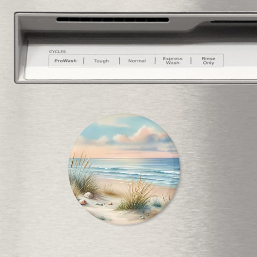 Pastel Coastal Dunes Watercolor マグネット (インサイチュ (食洗機))