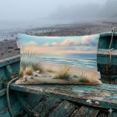 Pastel Coastal Dunes Watercolor ランバークッション
