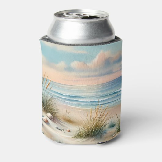 Pastel Coastal Dunes Watercolor 缶クーラー (缶裏面)