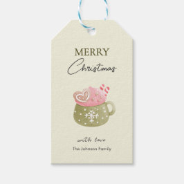 Pastel Cocoa Mug Cookie Merry Christmas ギフトタグ